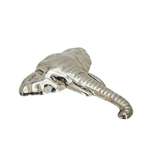 Vtg Large MEXICO 925 Sterling Silver Elephant Head Brooch Pin Signed 3" Oxidized - Picture 3 of 16